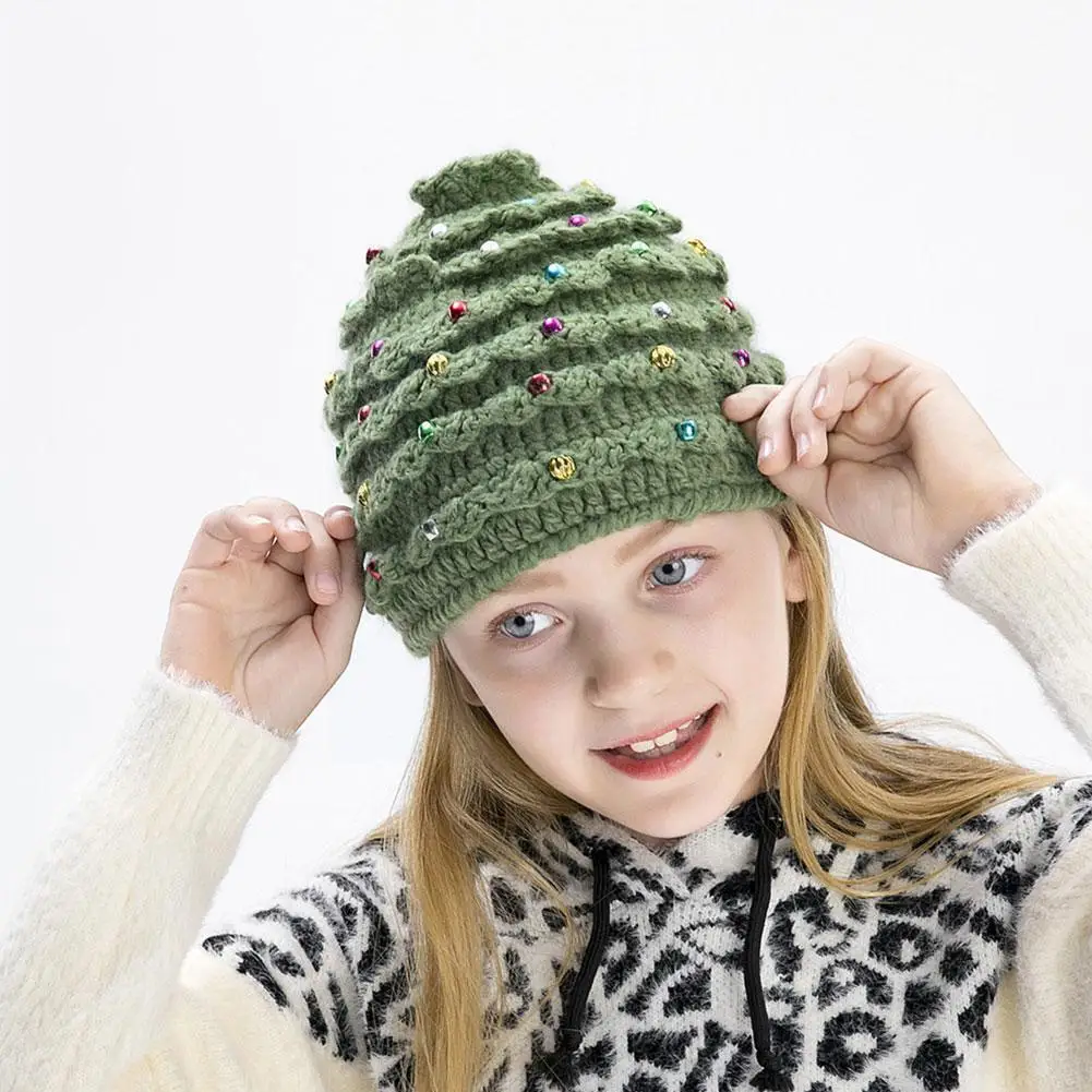 

Шапка-бини для родителей и детей, шерстяная шапка для взрослых и детей, оптовая продажа, зимняя Рождественская шапка для мужчин и женщин, вяз...