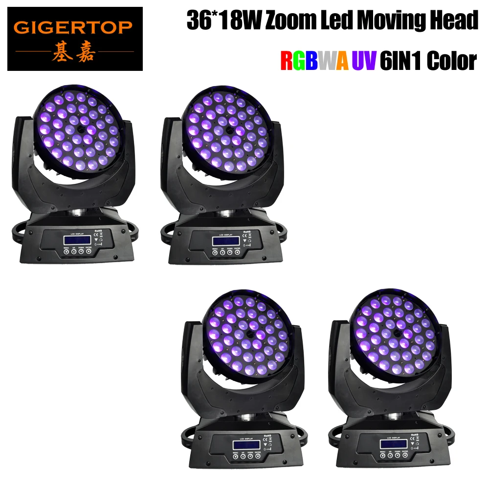 

TIPTOP 36x18W RGBWAP Led Zoom Moving Head Light DMX Control Sound Auto Program Running Stage CLub Church Theater Truss Lighting