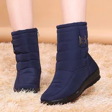 สตรีฤดูหนาว2021ใหม่รองเท้าสำหรับรองเท้าผู้หญิงฤดูหนาว Warm Fur ส้นแบนต่ำหิมะ Boot กันน้ำลื่น Botas Mujer