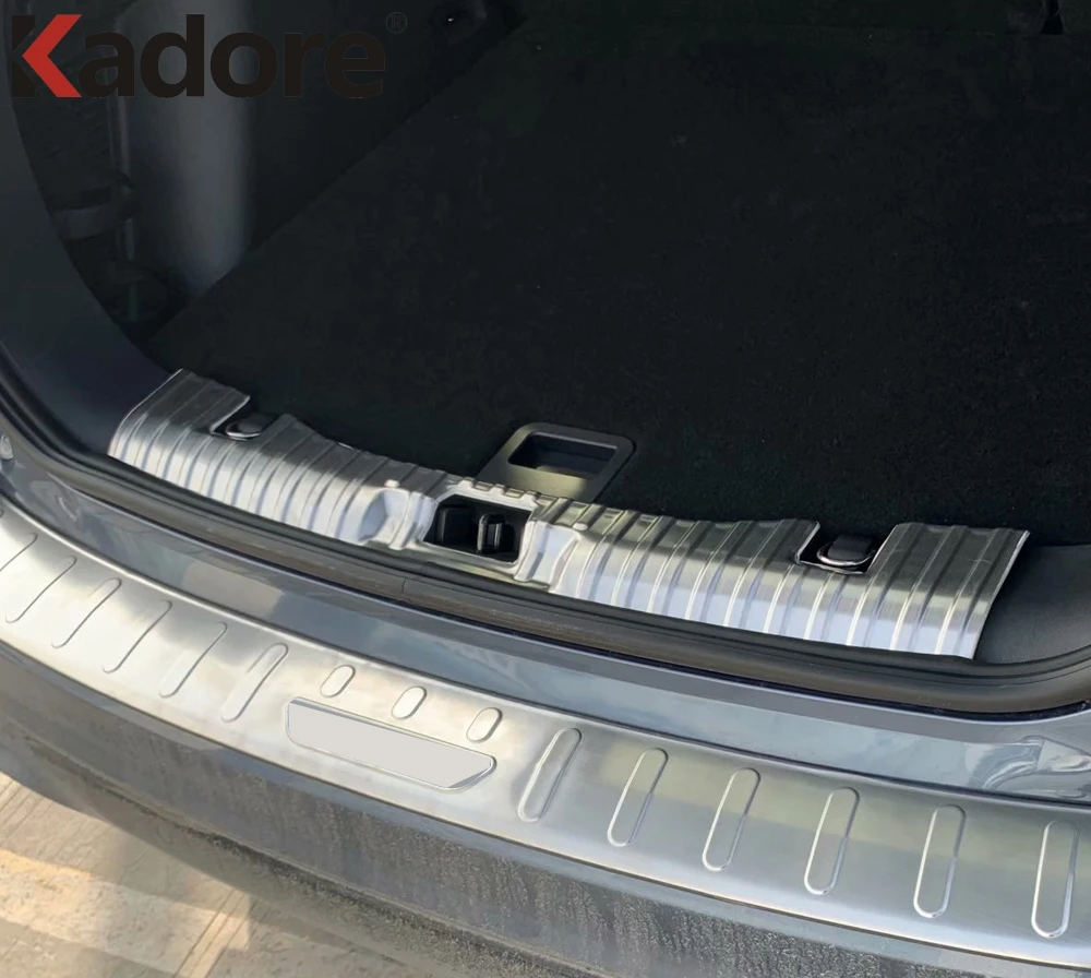 For Ford Kuga Escape 2020 2021 Stainless Steel Inner + Outer Rear Trunk Lid Bumper Protector Plate Cover Trim Foot Styling | Автомобили и
