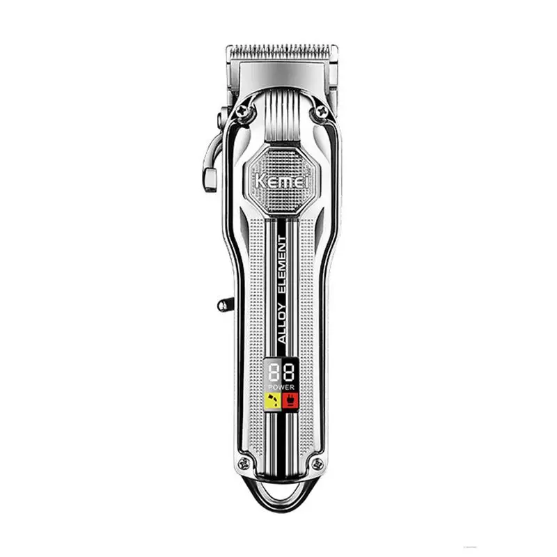 

Перезаряжаемая электрическая машинка для стрижки волос KEMEI KM 517 USB, новинка, полностью Металлическая электрическая машинка для стрижки воло...