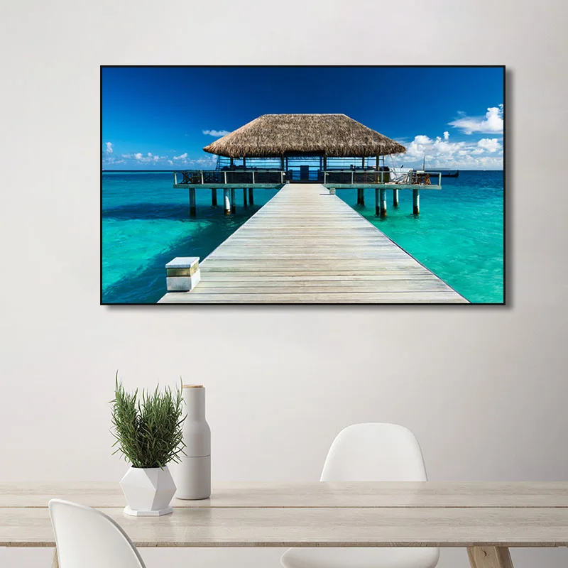 ZYGALLOP закат Пирс океан пейзаж холст живопись природный морской печатные плакаты