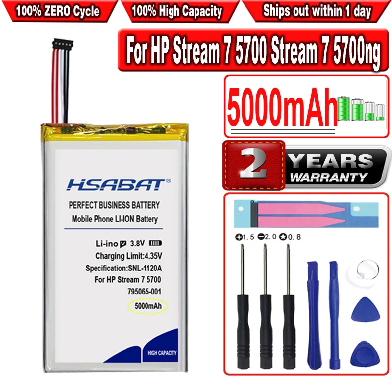 

HSABAT 5000mAh 795065-001 PR-3258128 Battery for HP Stream 7 5700 Stream 7 5700ng Stream 7 5709 795065-001 PR-3258128