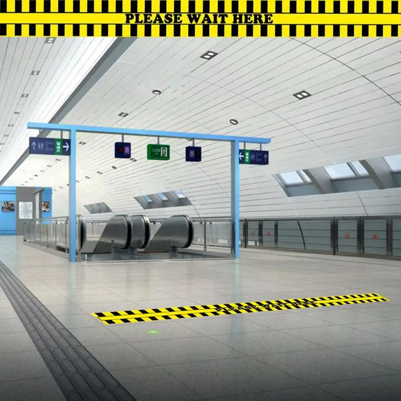 1 рулон пожалуйста подождите Предупреждение предупреждающая напольная лента