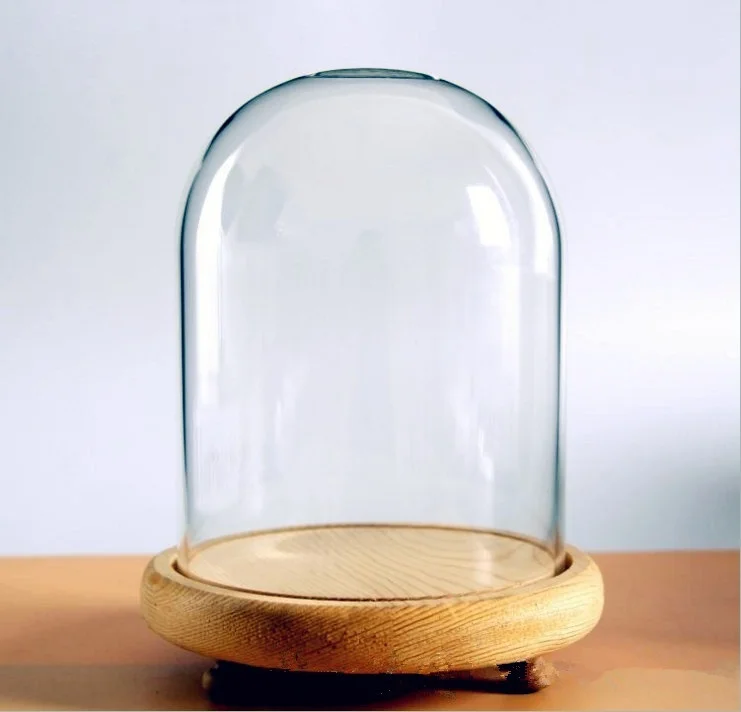 Натуральная консервированная стеклянная купольная крышка с деревянной основой