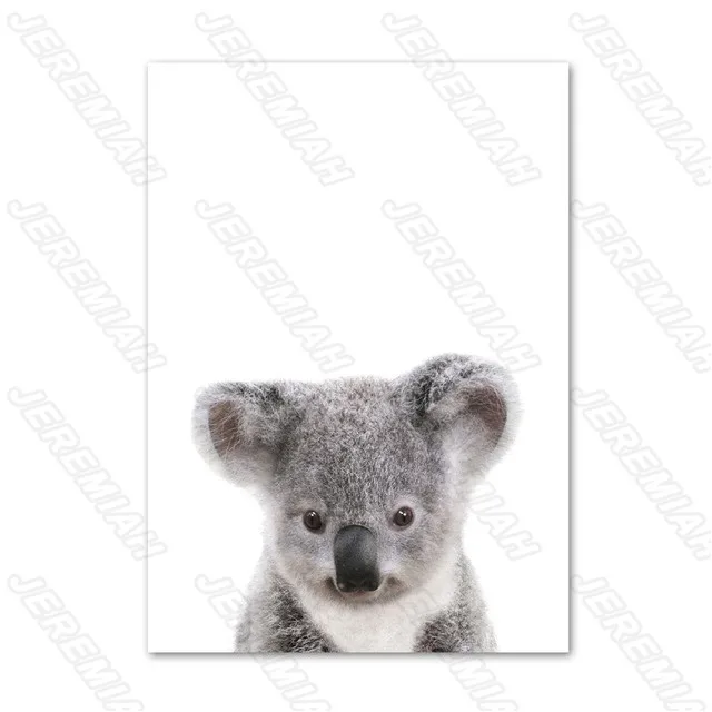 

Panda Koala Animal Poster Nordic Style Wall Art Canvas Print Painting Modern Living Room Decoration