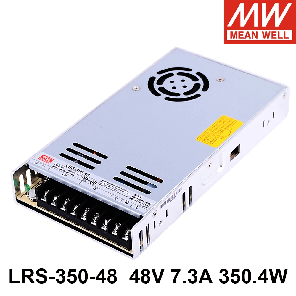 Оригинал Mean Well LRS 350 48 110 В/220 В переменного тока в постоянный ток 4 а Вт одиночный