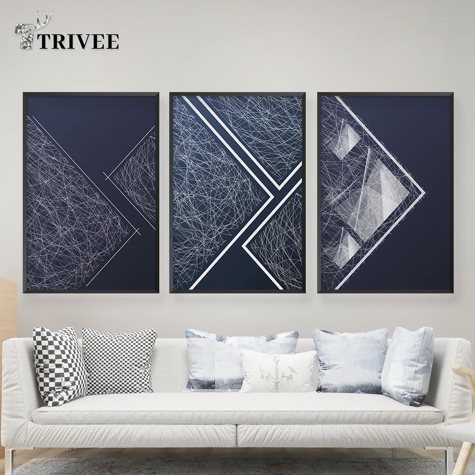 Abstract Canvas Painting Minimalist Wall Art Posters Grey Geometry Printings For Living Room Home decor Decor Gift | Дом и сад