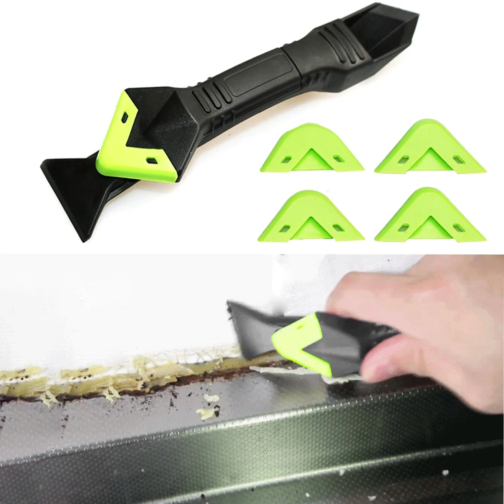 

3in1 Glass Glue Angle Scraper Squeegee Heads Tile Gap Refill Agent Sealant Remover Scraper Shovel Caulking Mould Removal Tools