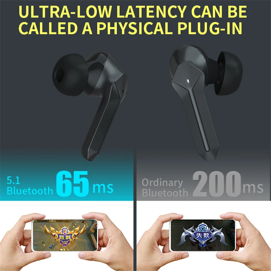 

T68 TWS Bluetooth Wireless Headphones With Mic Sports Bluetooth Earphones Touch Control Wireless Gaming Headsets Earbuds Phone