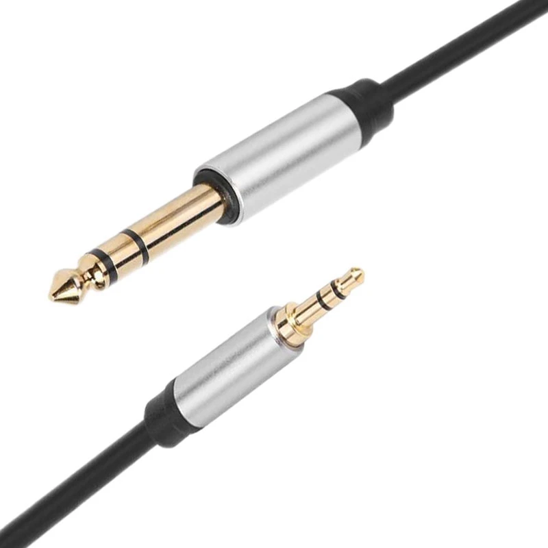 Позолоченный стереокабель со штыревыми соединителями и разъемами AUX 3 5-6 5 мм 2 шт. |