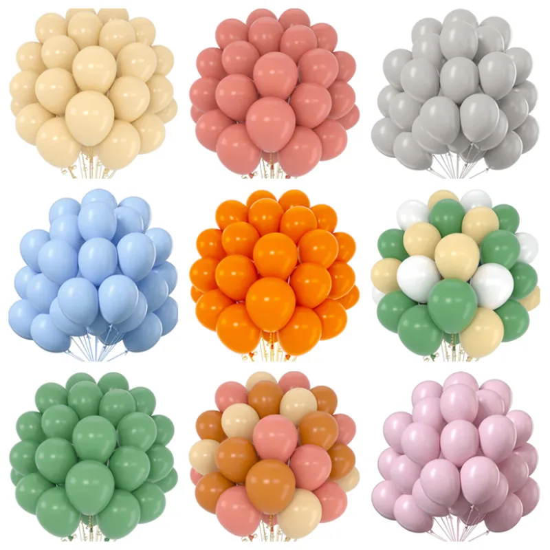 5/10/12 дюймов авокадо зеленый пыльный розовый карамельный кофе воздушные шары