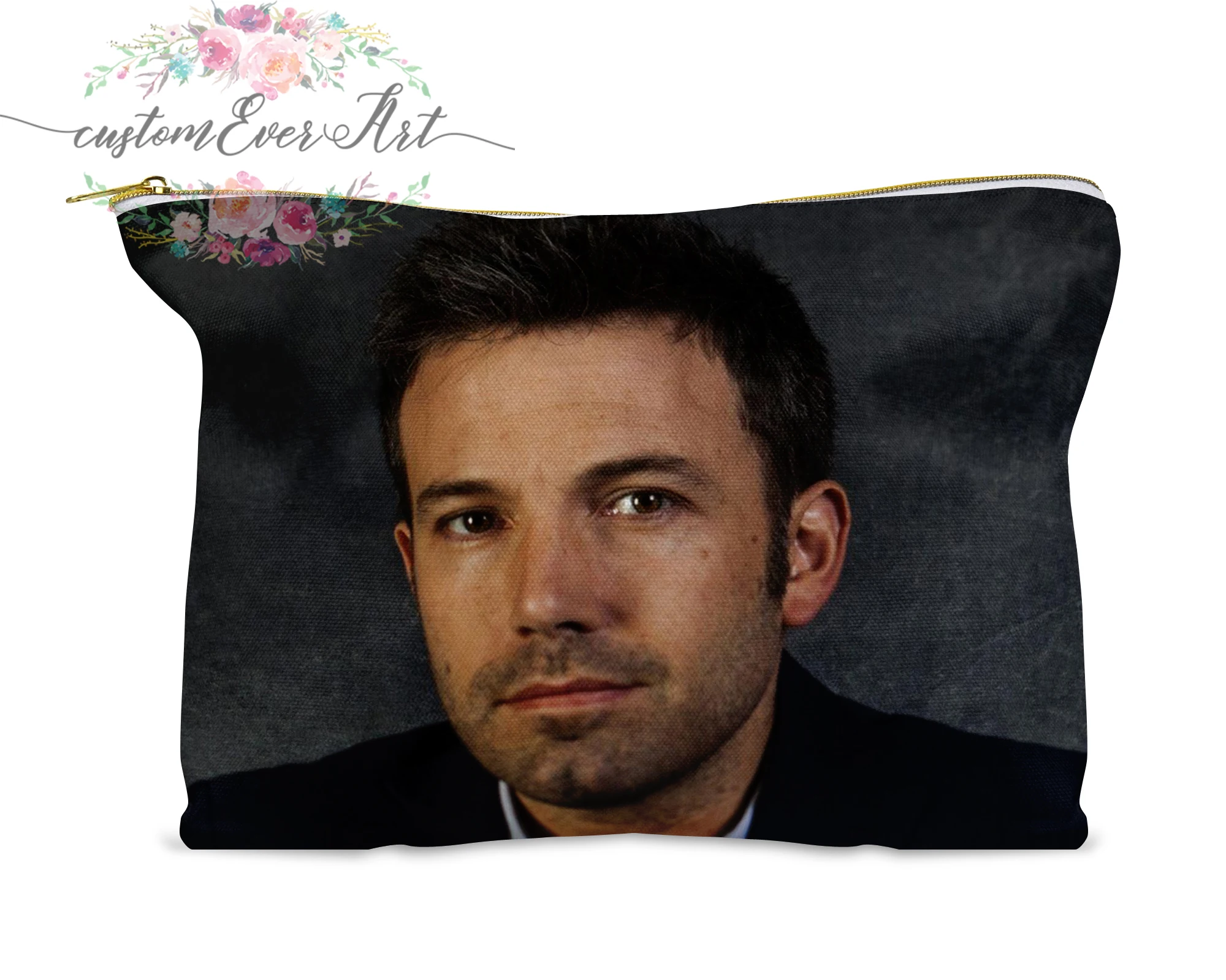 

Ben Affleck cosmetic bag personalized small makeup bag funny makeup organizer toiletry bag zipper pouch