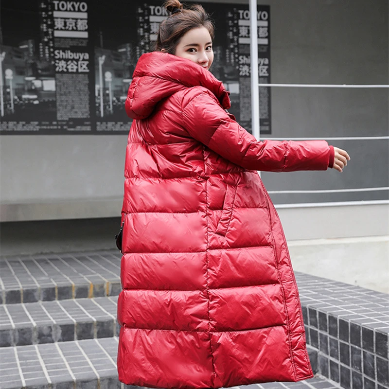пуховик женский пальто куртка женская зимняя 2019 для женщин длинное плотное с