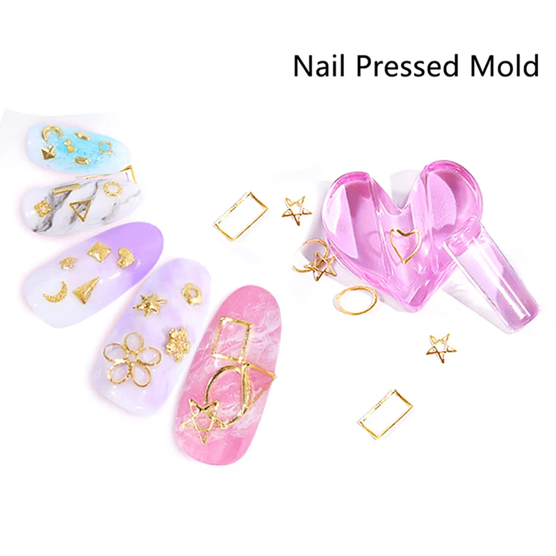 1 шт. звезда/гвоздь в форме сердца искусство металлический ломтик заклепки