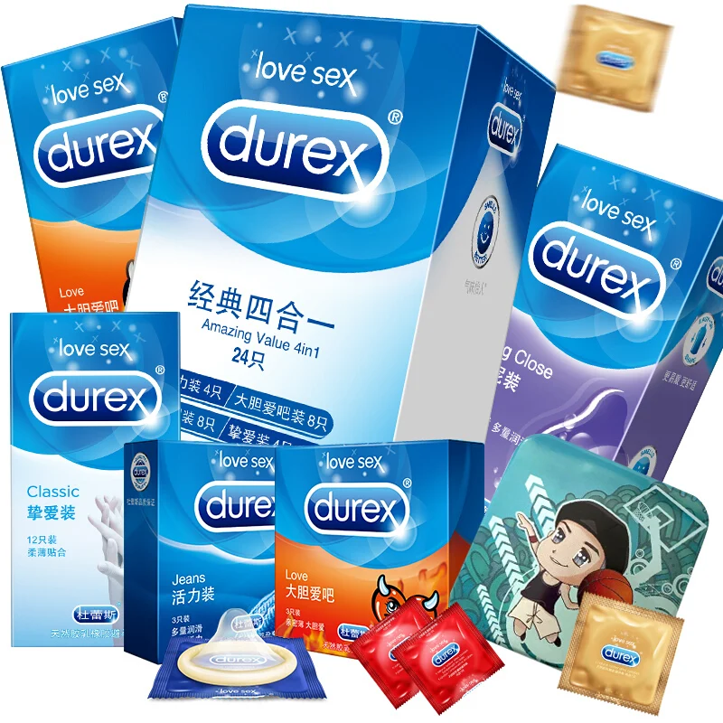 Ультратонкие презервативы Durex из натурального латекса интимные товары для
