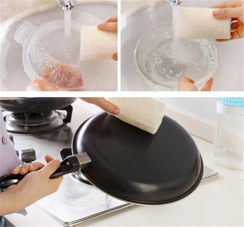 3 шт. натуральный луфа Луффа ванна для тела Душ купальный Массаж Спа скруббер