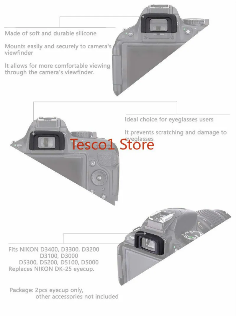 DK-25 наглазник для фотоаппарата Крышка для nicon D3400 D3500 D3200 D5100 D5200 D5300 D5500 D5600 D5000 D3300 D3100 D3000 Камера