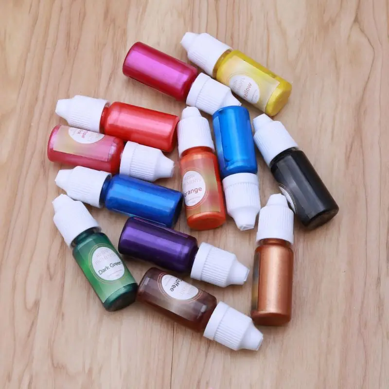 

24 Colors Pearlescent Resin Pigment Kit Liquid Pearl-luster Resin Pigment Colorant Dye Resin Jewelry Making Tools Kit