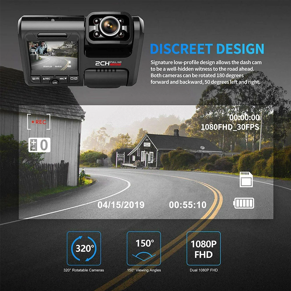 Видеорегистратор Full HD новый улучшенный Автомобильный регистратор с обзором 360
