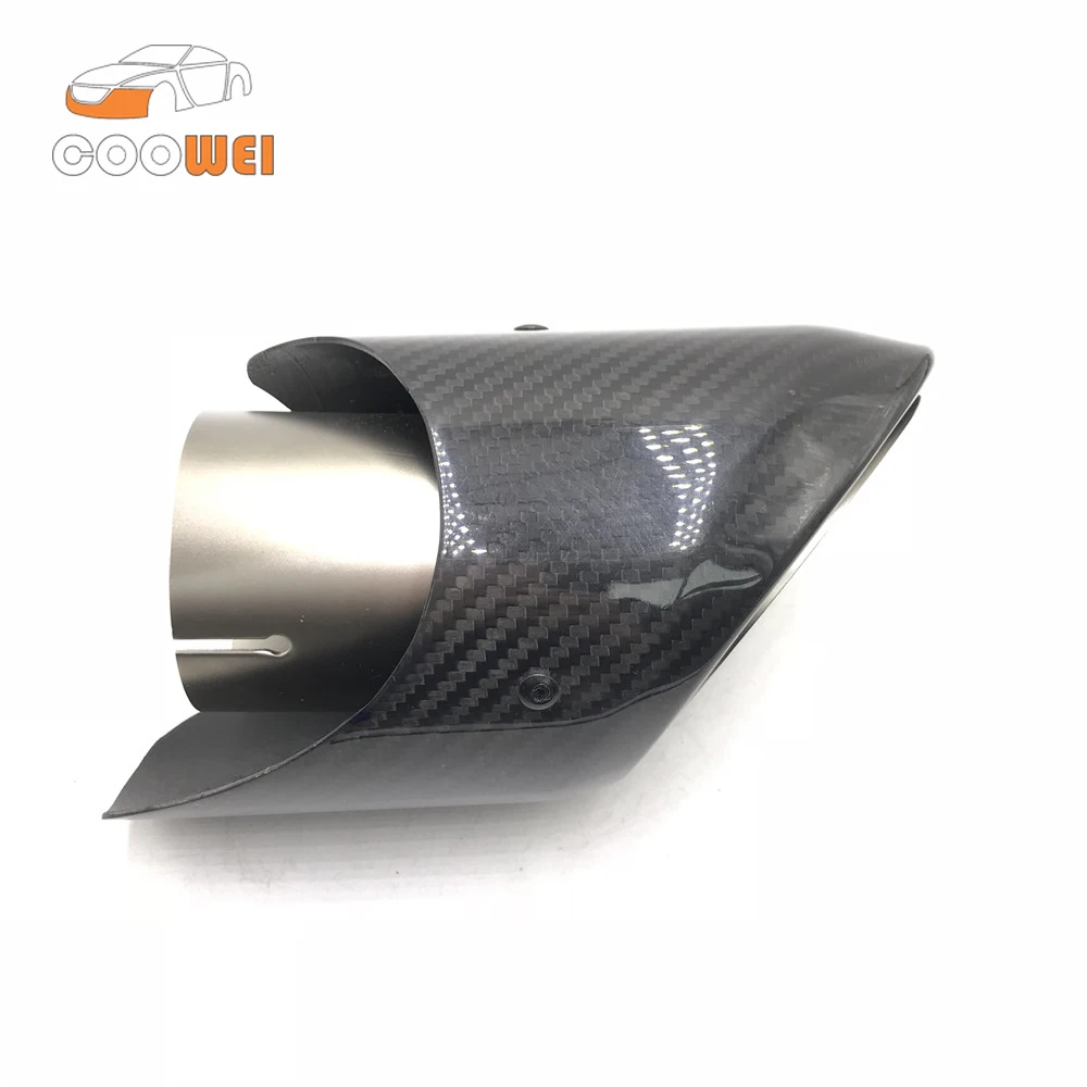 

1Pcs Glossy Slanted Carbon fiber Exhaust Tip for Cayenne Muffler Pipe