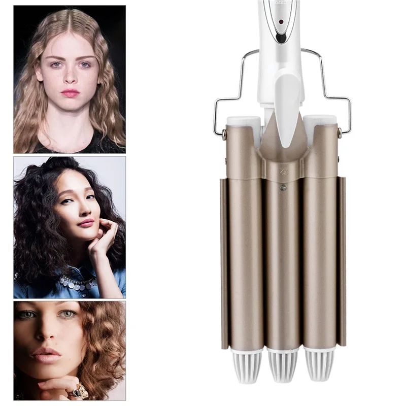 

Professional Hair Tools Curling Iron Ceramic Triple Barrel Hair Styler Hair Waver Styling Tools Hair Curlers Electric Curling