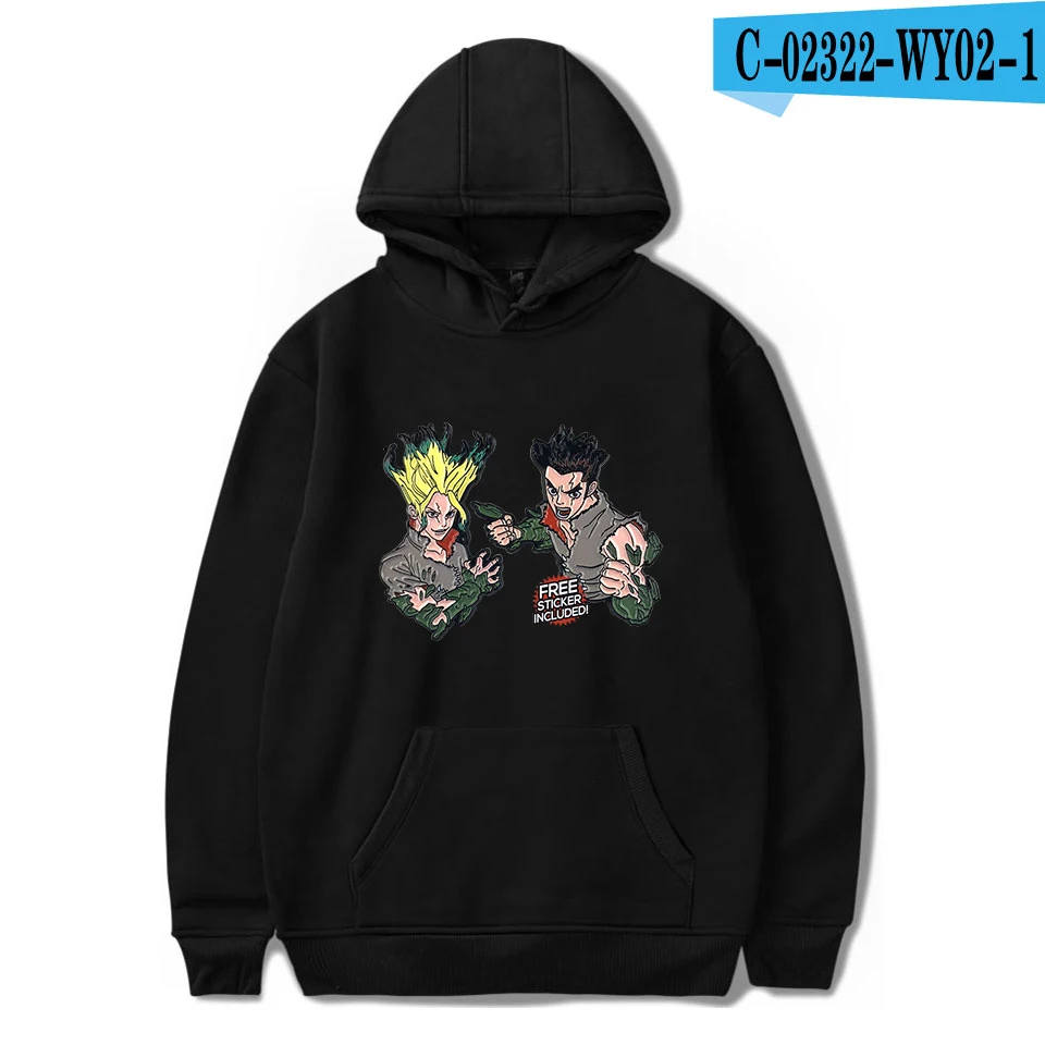 As shown Принт dr. stone Осенняя мужская модная толстовка с капюшоном популярная толстовка с капюшоном в стиле аниме для мужчин/женщин Удобная Повседневная Толстовка с капюшоном пуловер Горячая Распродажа - Цвет: As shown