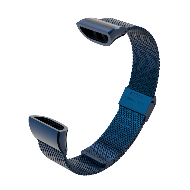 blue Mijobs для huawei Band 3 браслет для huawei Band 3 pro ремешок металлический ремешок для часов из нержавеющей стали умные аксессуары - Цвет: blue