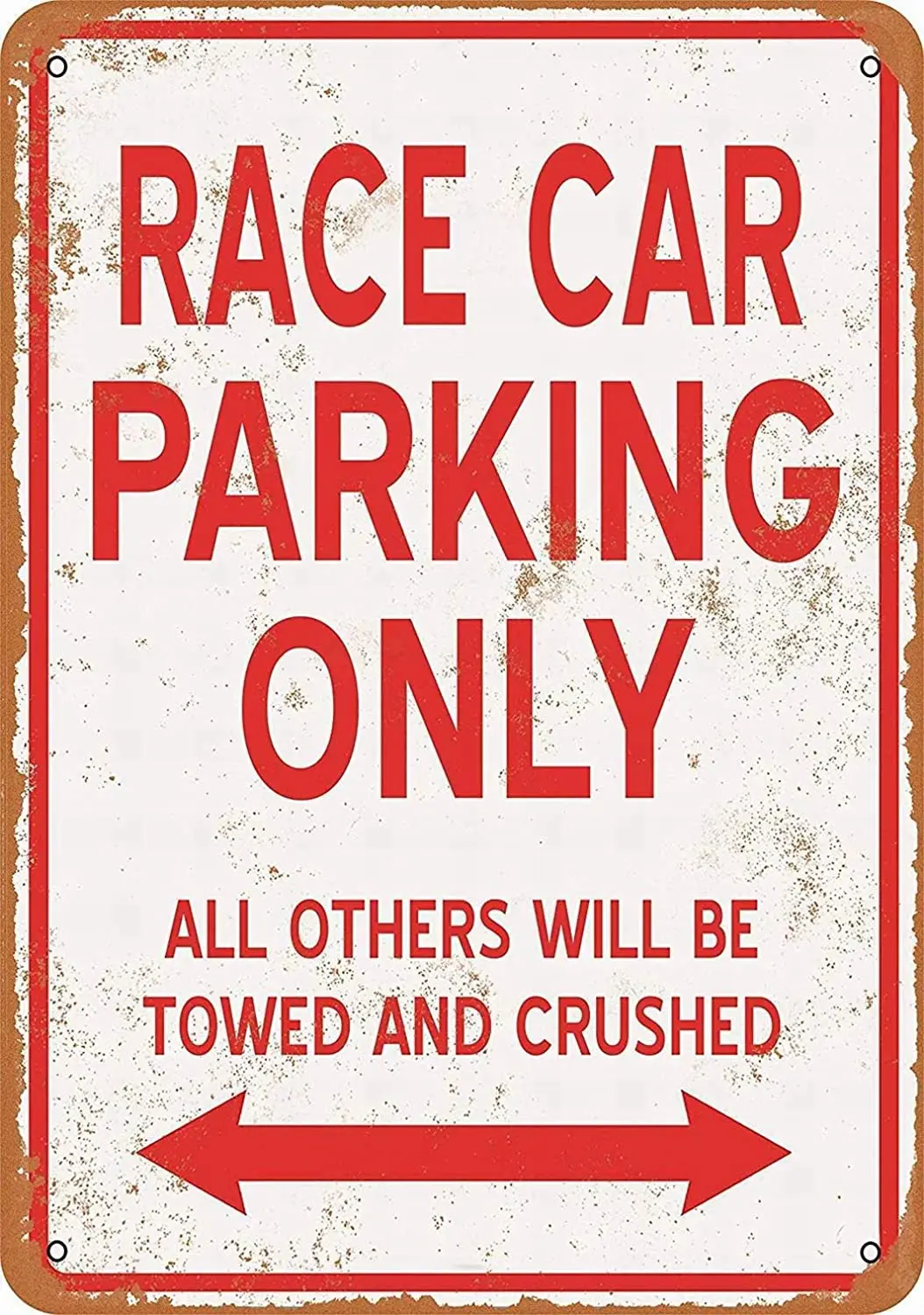 

SmartCows Retro Metal Sign 12 x 8 Inches Race CAR Parking ONLY Vintage Wall Decor Home Decor