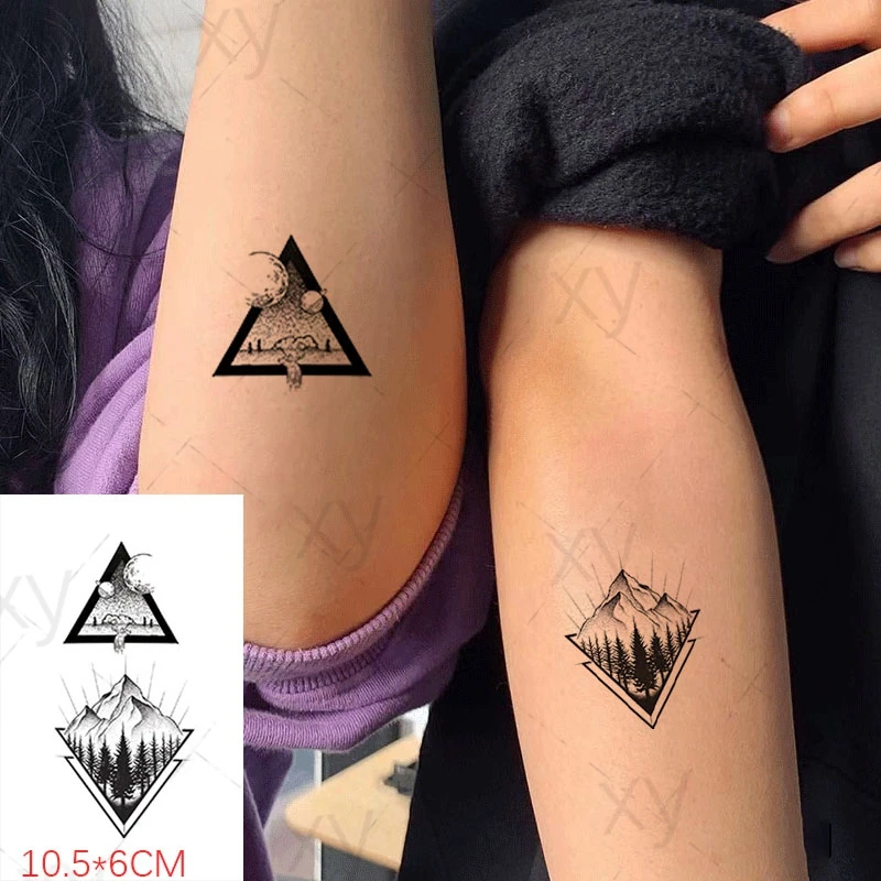 Waterproof Temporary Tattoo Stickers Spider Candle Moon Cross Children Black Body Art Fake Tattoos for Men Women |