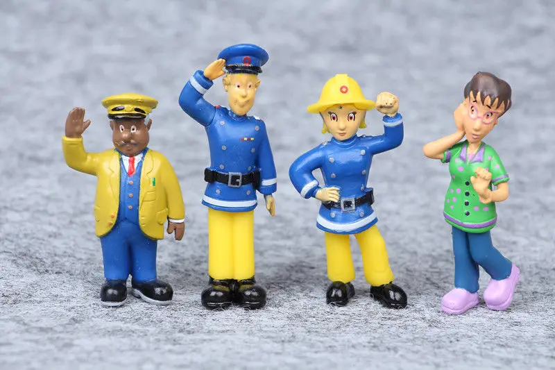 12 шт./компл. фигурки героев мультфильма Пожарный Сэм игрушки 3 6 см Симпатичные ПВХ