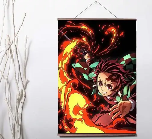 Лот стиль убийца демонов: киметасу no Yaiba Tanjirou Nezuko аниме искусство холст печать