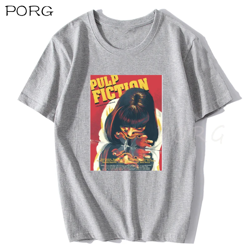 Женская футболка с коротким рукавом из фильма Миа Уоллес целлюлозная фантастика