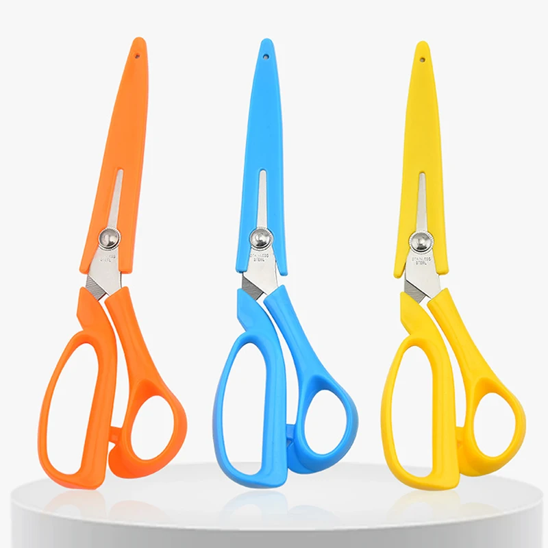 

Sewing Scissors Multipurpose Sharp Scissors Stainless Steel Scissors with Protective Cover Home Office Embroidery Craft Supplies