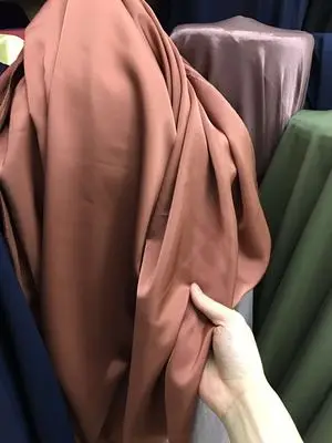 Purple Pink 50 см* 150 см текстура мягкая эластичность имитация шелка ткань Гладкий чистый цвет Тяжелая рубашка платье ткань модный дизайн - Цвет: Purple Pink
