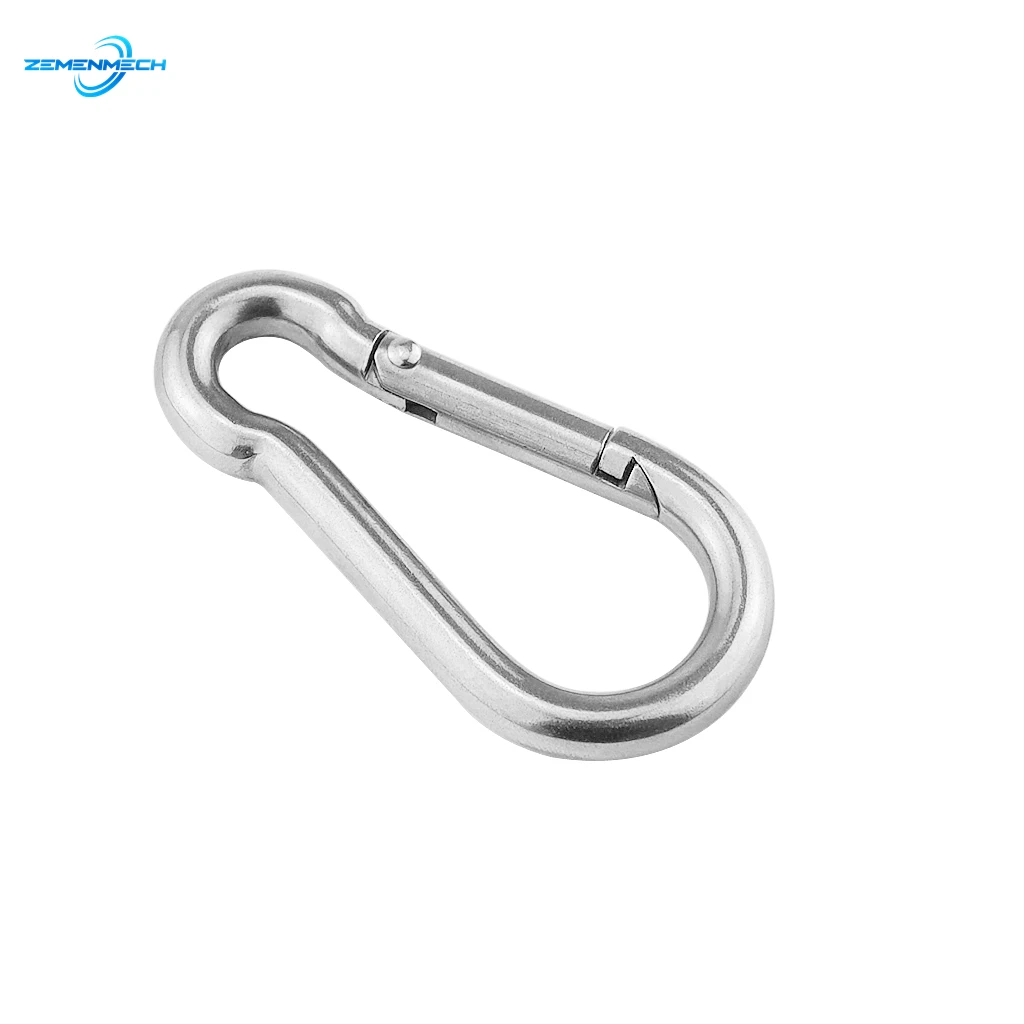 

2PCS Stainless Steel Buckle Multifunctional Spring Snap Carabiner Quick Link Ring Hook Snap Shackle Chain Fastener Hook Marine