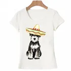 Миниатюрная Футболка с принтом шнауцера Fiesta, модная женская летняя хипстерская крутая женская футболка с коротким рукавом, повседневные топы, Милая футболка для девушек