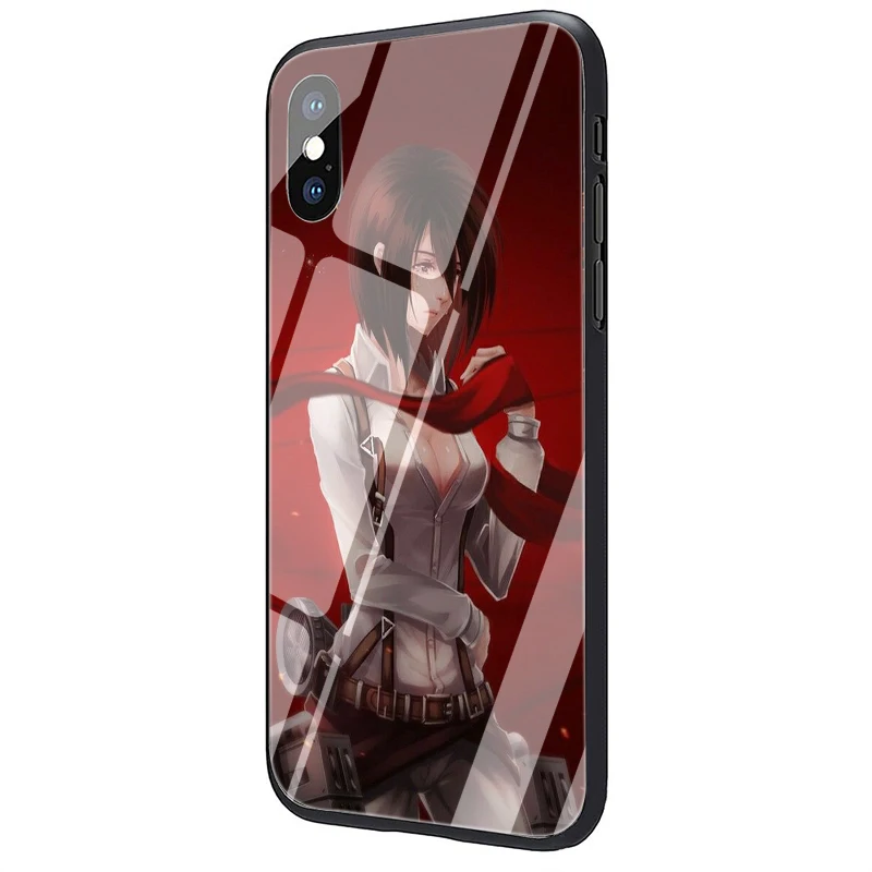 G9 EWAU атака на Титанов аниме чехол из закаленного стекла для телефона для iphone 5 5s SE 6 6s 7 8 plus X XR XS 11 Pro Max - Цвет: G9