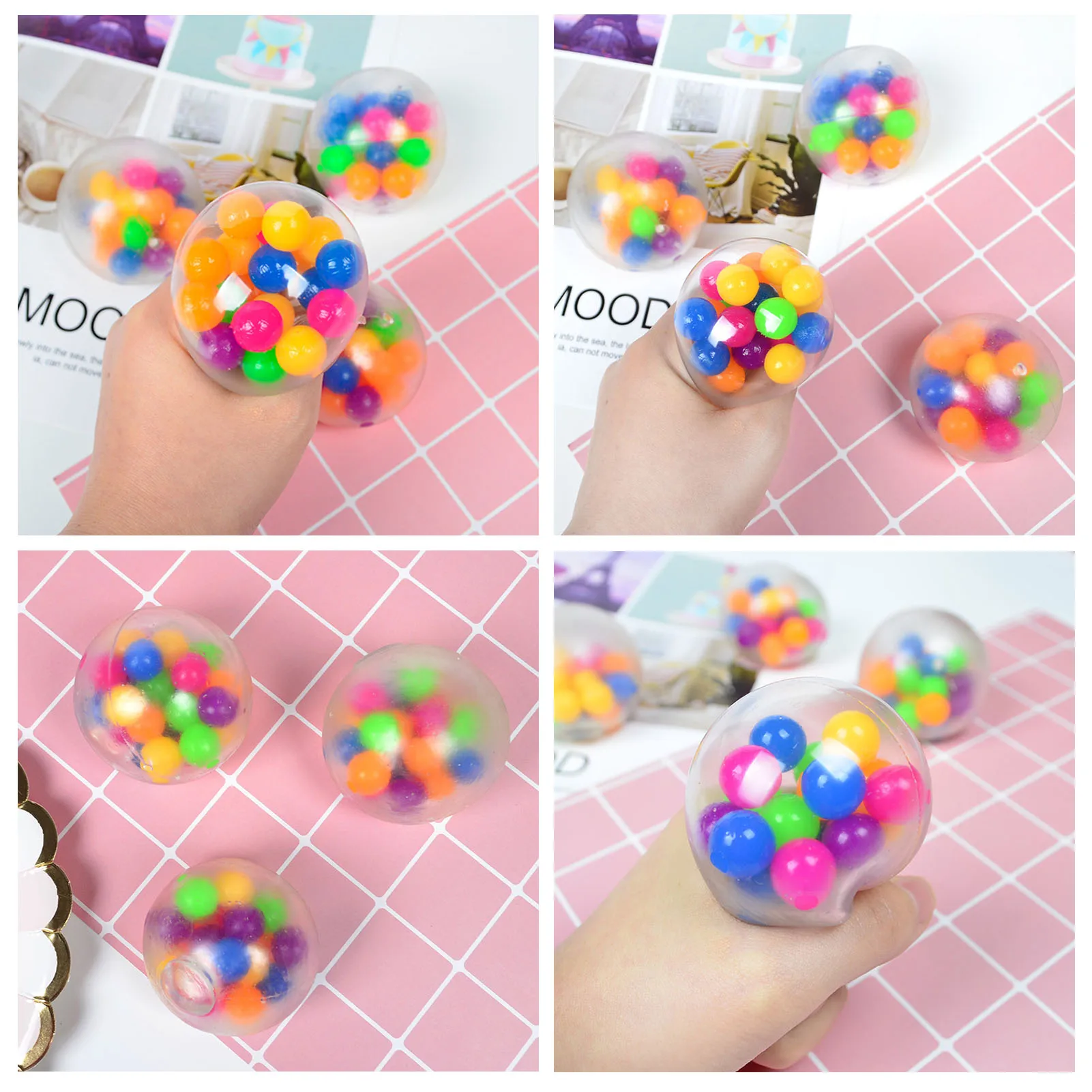 9 шт. веселые мягкие фруктовые шарики для снятия стресса игрушки детей и взрослых