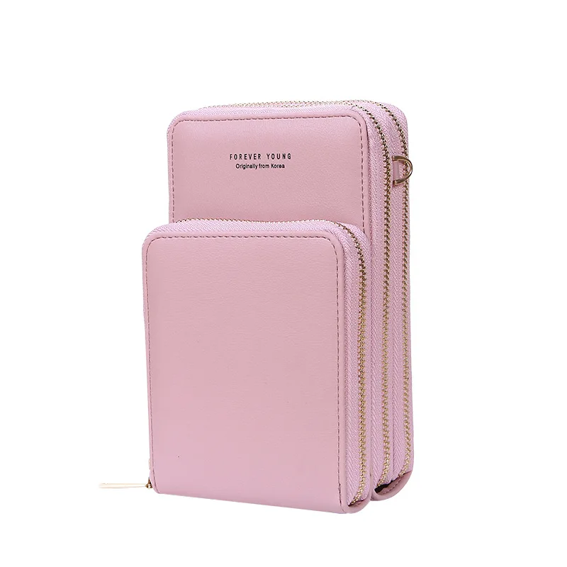 

New Mobile Phone Bag Ladies Wallet PU Long Large Capacity Multifunctional Mini Bag Shoulder Bags Diagonal Fashion 2021 New