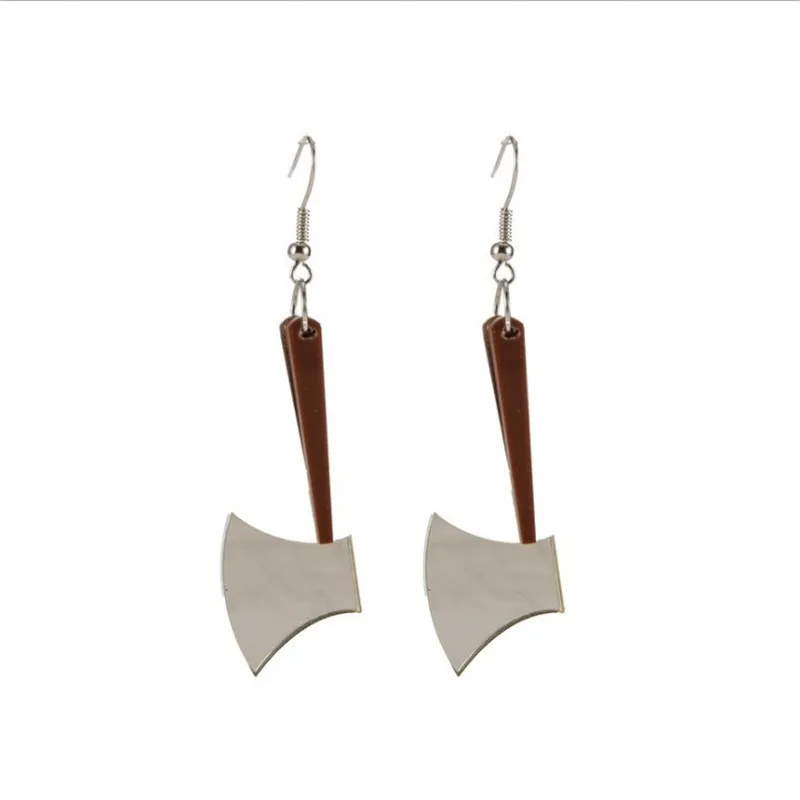 Trendy Creative Gold Hatchet Axe Earrings Gor Women Girl Small Cute Acrylic Fashion Jewelry Accessories Gift | Украшения и