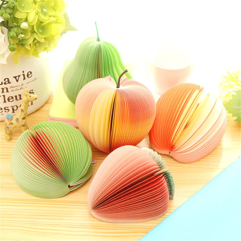 1pcs Sticky Notes DIY Fruit Vegetables Memo Pads Kawaii Sticker Post Bookmark Point It Marker Paper 2021New | Канцтовары для офиса
