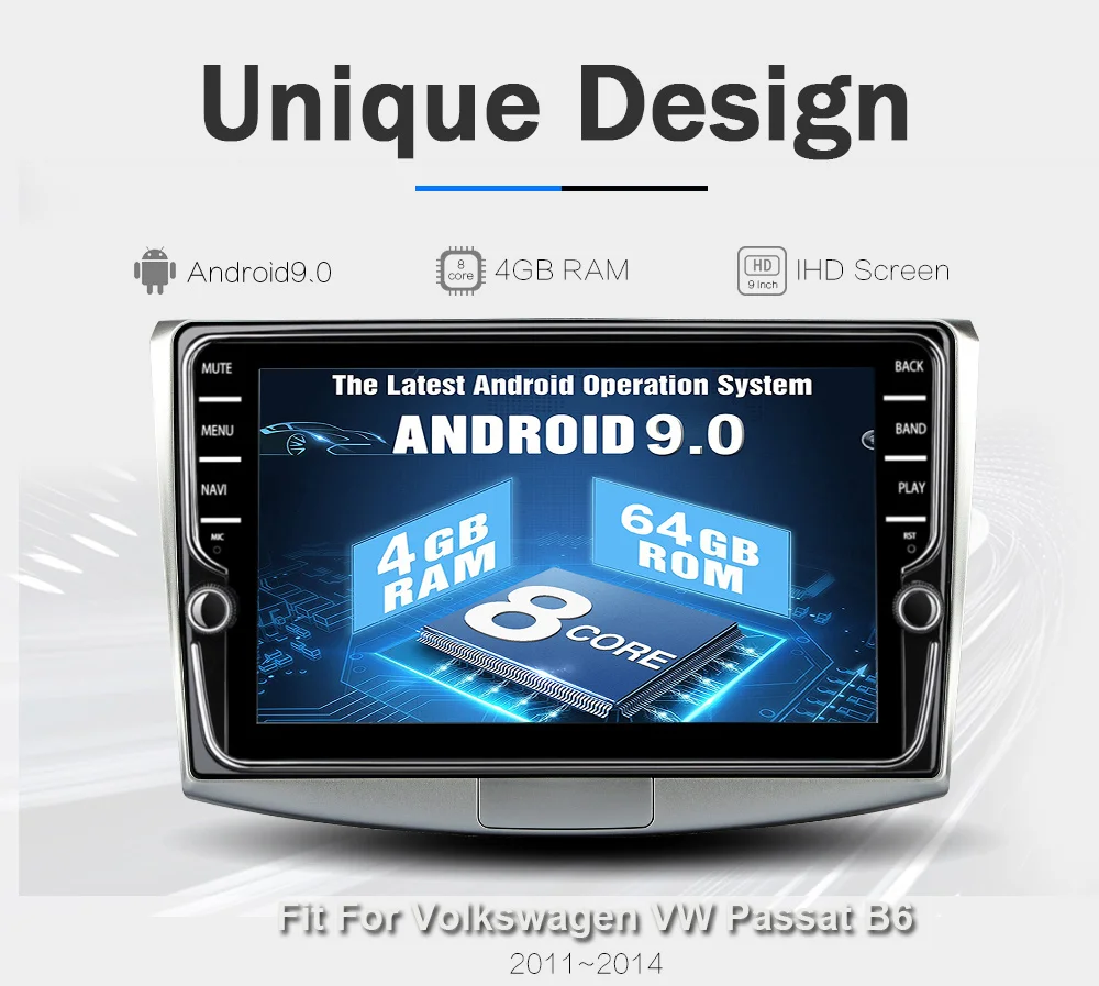FUNROVER 8 ядер android 9,0 автомобильный dvd мультимедийный плеер для Volkswagen Passat CC B6 B7 Magotan 2011- радио gps стерео navi DSP