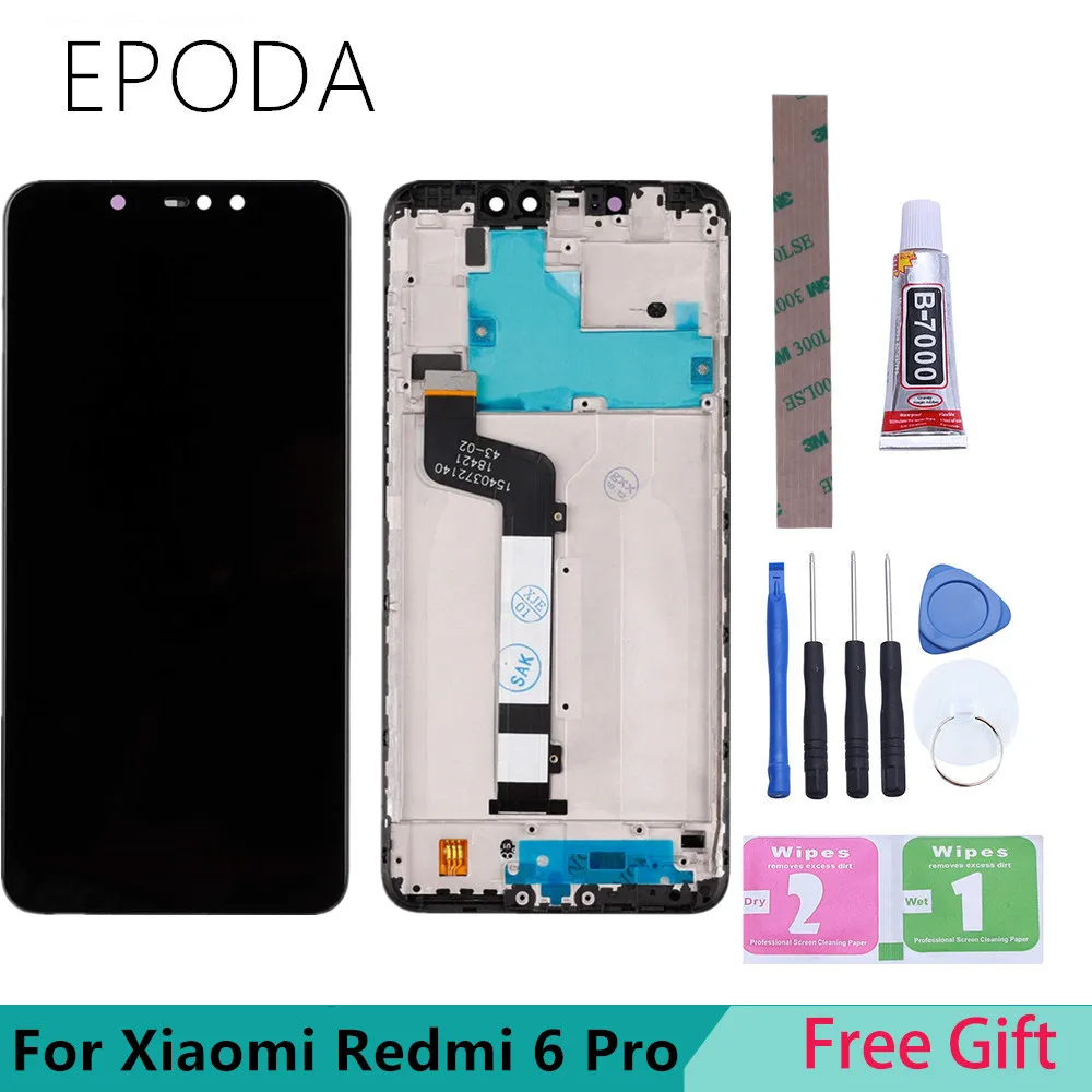 ЖК дисплей для Xiaomi Redmi Note 6 Pro с рамкой|Экраны мобильных телефонов| |