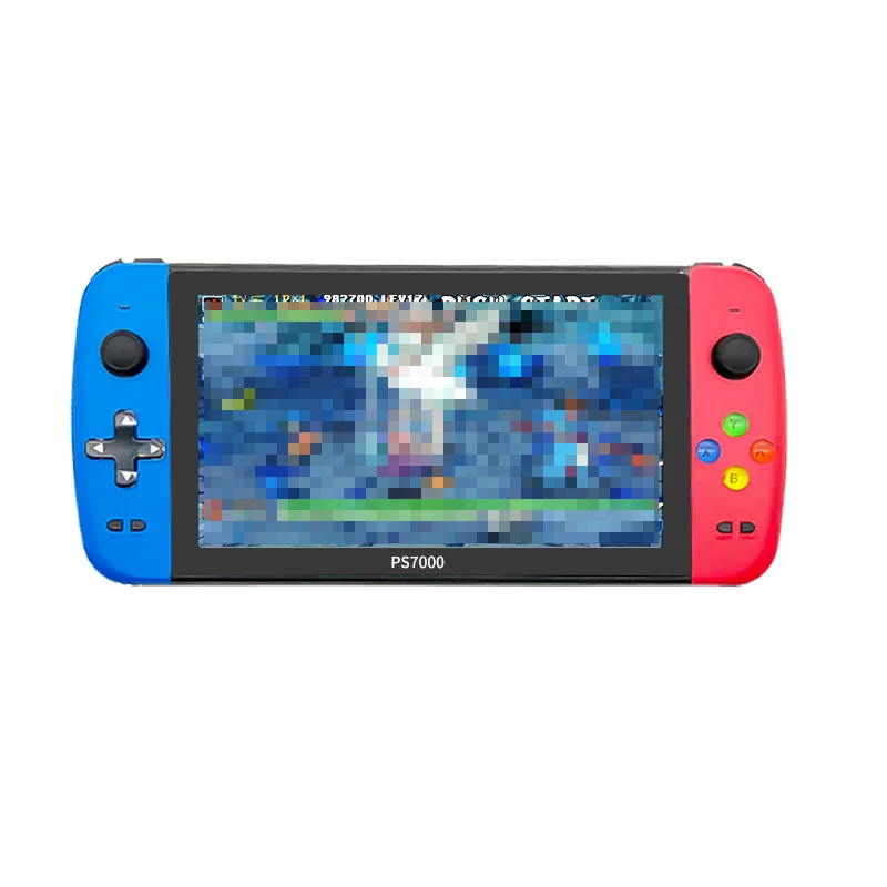 

New 7-inch Double Gamepads HD Big Screen Nostalgic Arcade Game 128-bit PS7000 Handheld Game Console Support PS1 N64