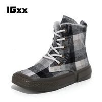 igxx 2022 kids martin boots casual canvas shoes kids winter outdoor fashion boots for girlboys ins trend girls street boots