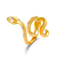 2021 retro snake ring personality cute little animal open ring for women punk fashion popular gift snake exaggerated spirit 1pcs