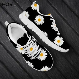 Женские кроссовки на плоской подошве, с цветочным принтом