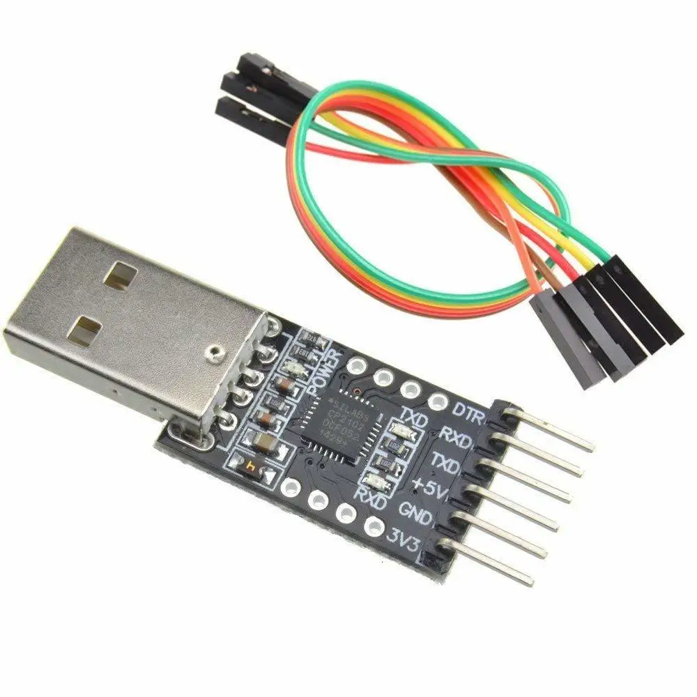 Cp2102 Usb 2 0 к Uart Ttl 6-Контактный Модуль последовательный конвертер с Dupont кабели