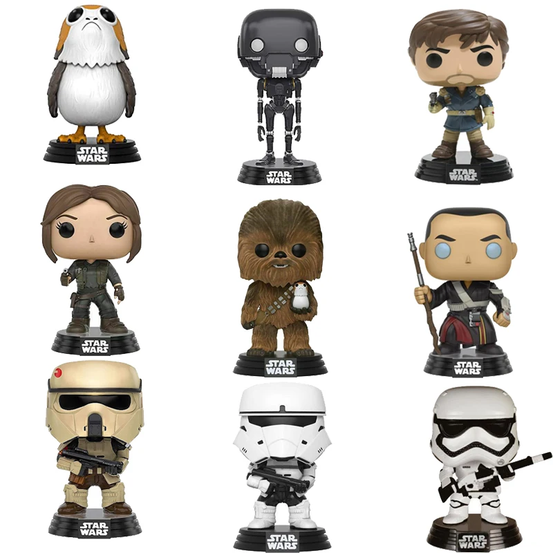 Фигурка действующего лица Star Wars: 198 Порг, 195 Чубакка, 74 Штурмовик, 139 Капитан Вассиан Андор, 145 146К-2S0, 184 Джин Эрсо.